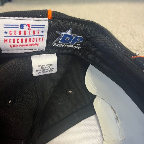 Vintage Baltimore Orioles Hat Strapback Cap Mens White Wool Blend Y2K - Picture 5 of 5